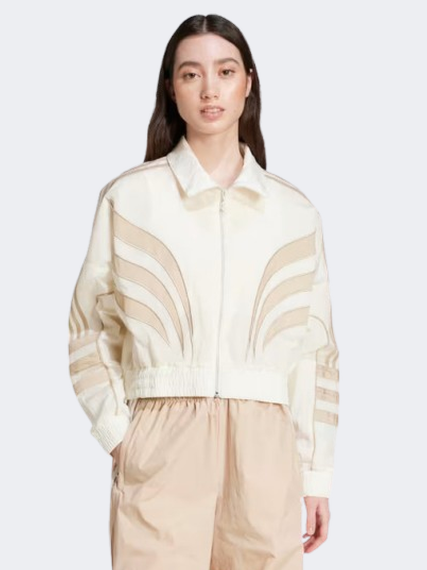 ゆなたこす：Eaphi CURVE CUT LINE JACKET Adidas Atlanta Cut Line Women Original Jacket Cloud White