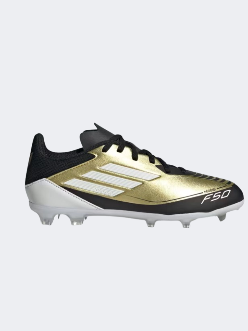 Adidas F50 League Fg Mg Kids Football Shoes Gold White Black MikeSport Lebanon