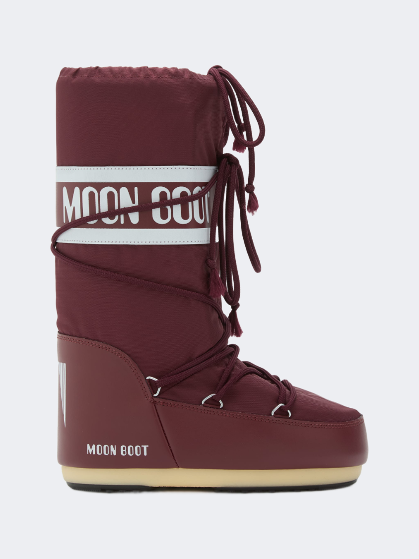 Moonboot Icon Nylon Unisex After Ski Boot Burgundy