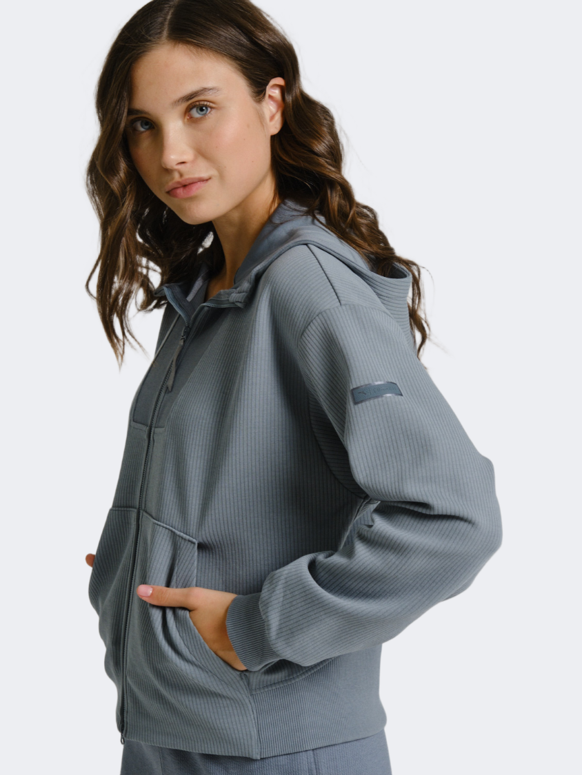 Anta Commute Knit Women Training Jacket Blue