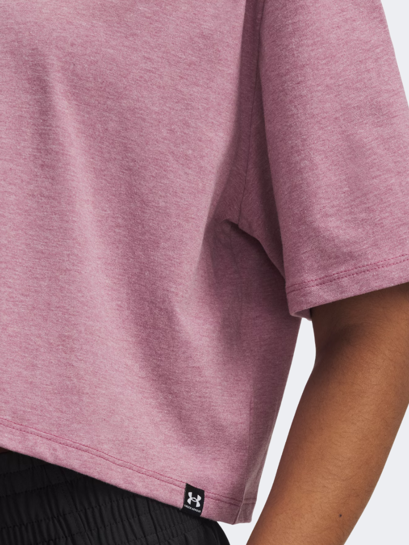 Under Armour Rival Women Lifestyle T-Shirt Fuchsia/Black/White