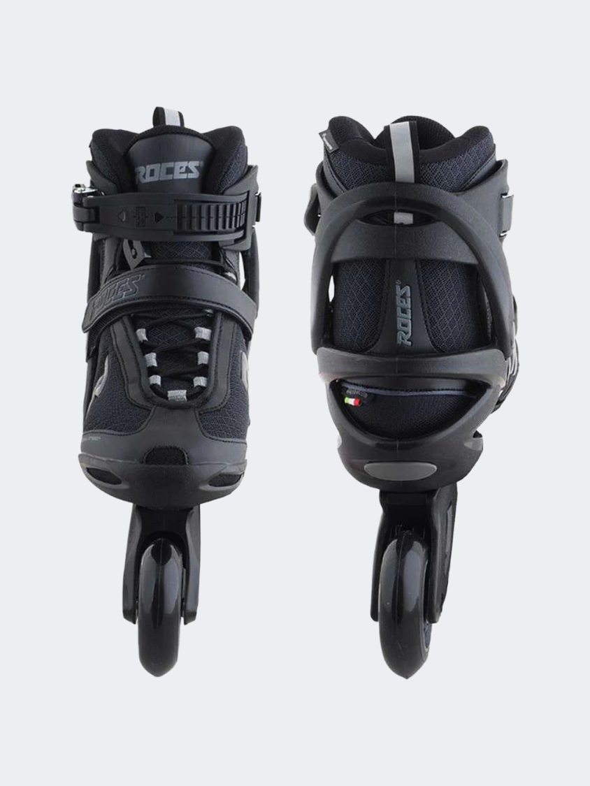 Roces Icon Men Skating Roller Skates Black/Dark Charcoal