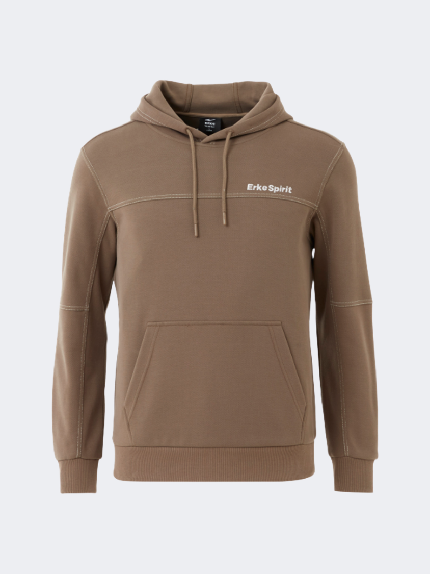 Erke Pullover Men Lifestyle Hoody Brown