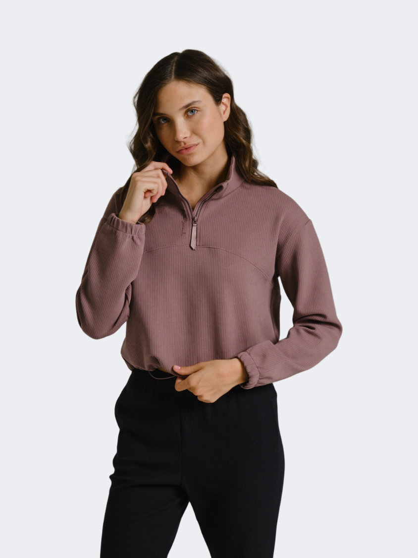 Anta Commute Women Training Long Sleeve Rose Red