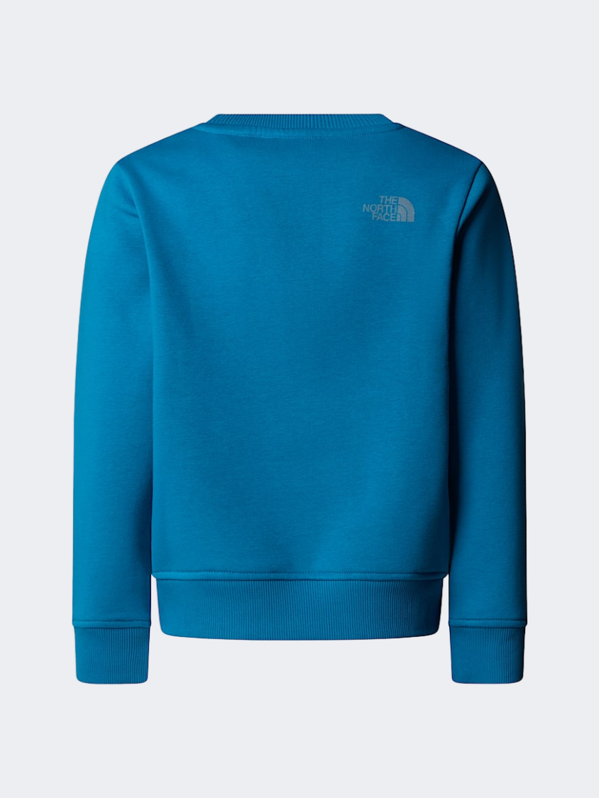 The North Face Reflective Logo Relaxed Vrew Boys Lifestyle Sweatshirt Dusk Blue