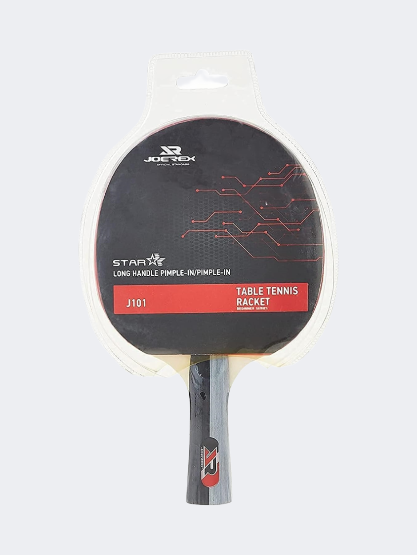 Joerex Long Handle Table-Tennis Racquet Red/Black