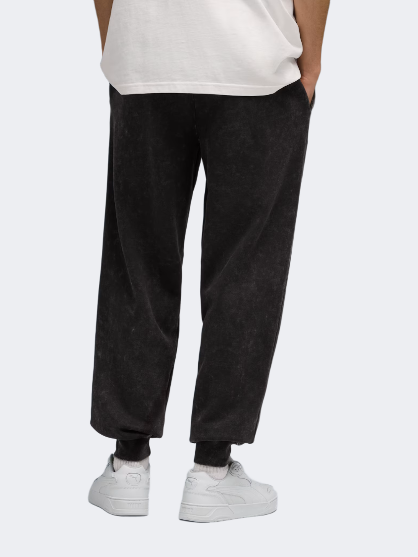 Puma Essential Elevated Relaxed Wash Men Lifestyle Pant Black