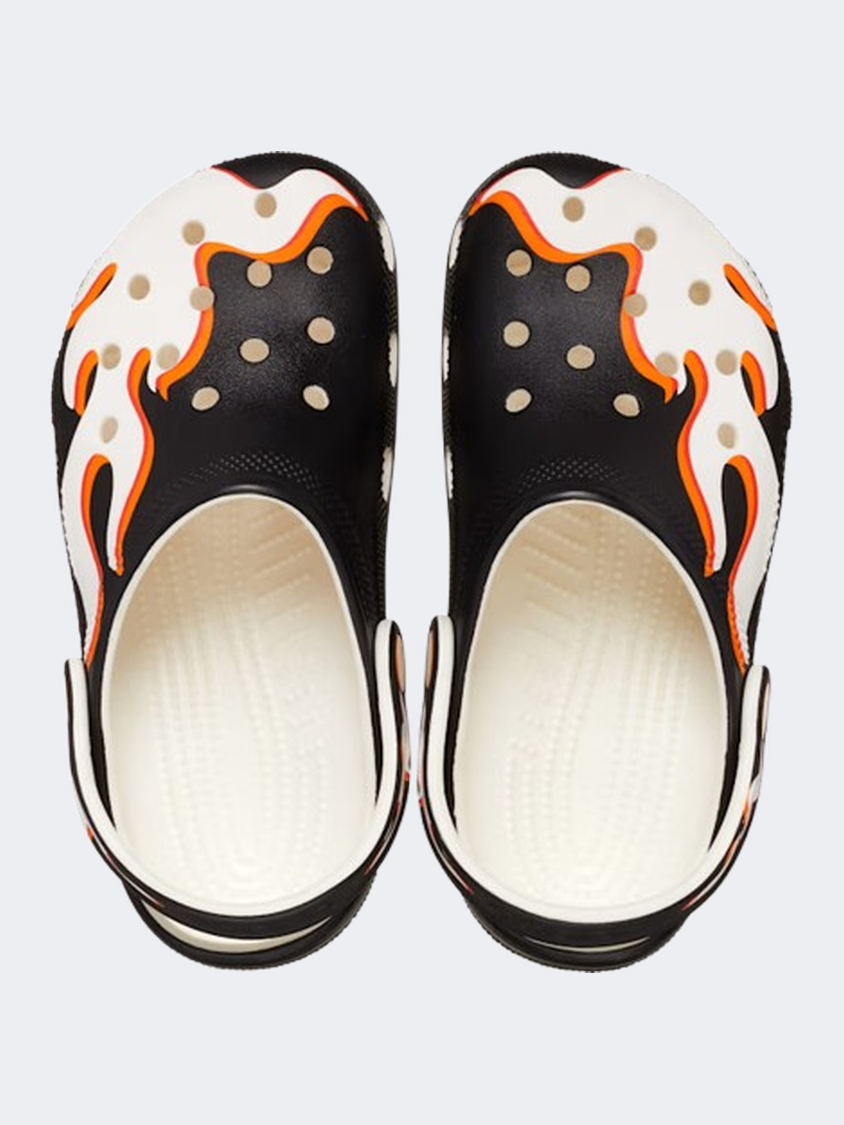 Crocs Classic Glow Flames Clog Kids Lifestyle Slippers Black