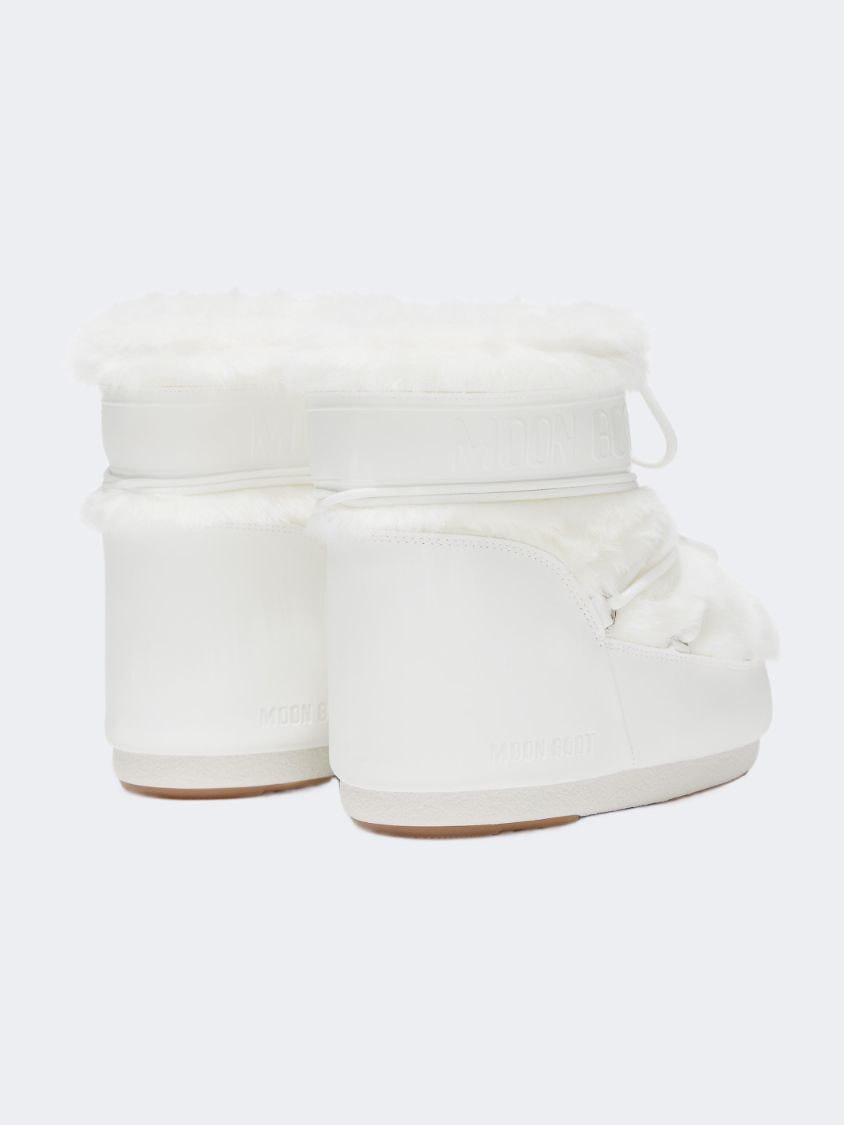 Moonboot Icon Low Faux Fur Unisex After Ski Boot Optical White