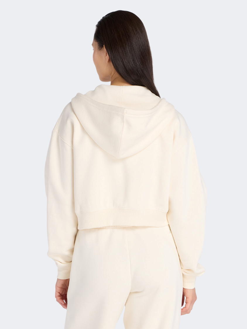 New Balance Linear Heritage Fleece Full Zip Women Lifestyle Hoody Permafrost