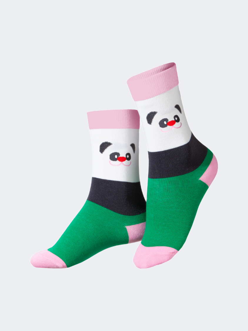 Eat My Socks Lazy Panda Kids-Girls Lifestyle Sock Multicolor