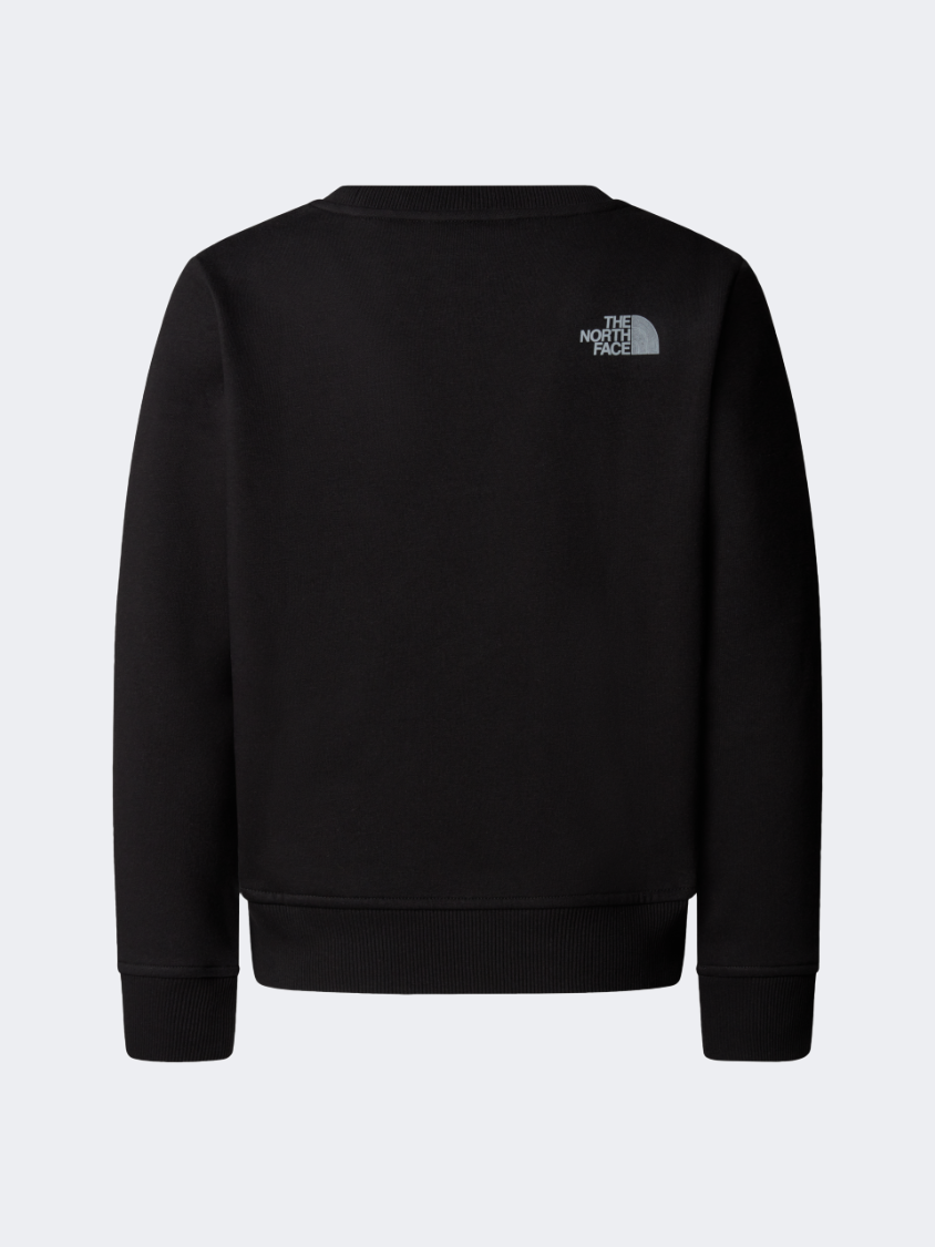 The North Face Reflective Logo Relaxed Vrew Girls Lifestyle Sweatshirt Black