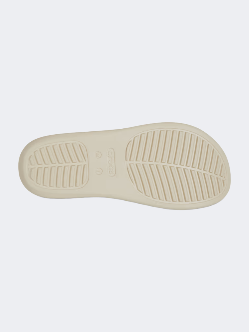 Crocs Getaway Platform Toe Loop Women Lifestyle Slippers Sandstone