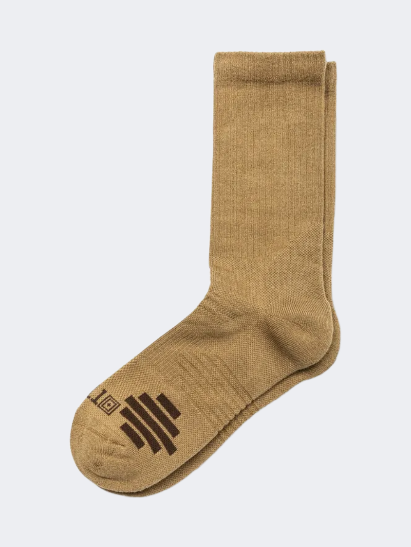 5-11 Brand Duty Ready Men Tactical Sock Coyote