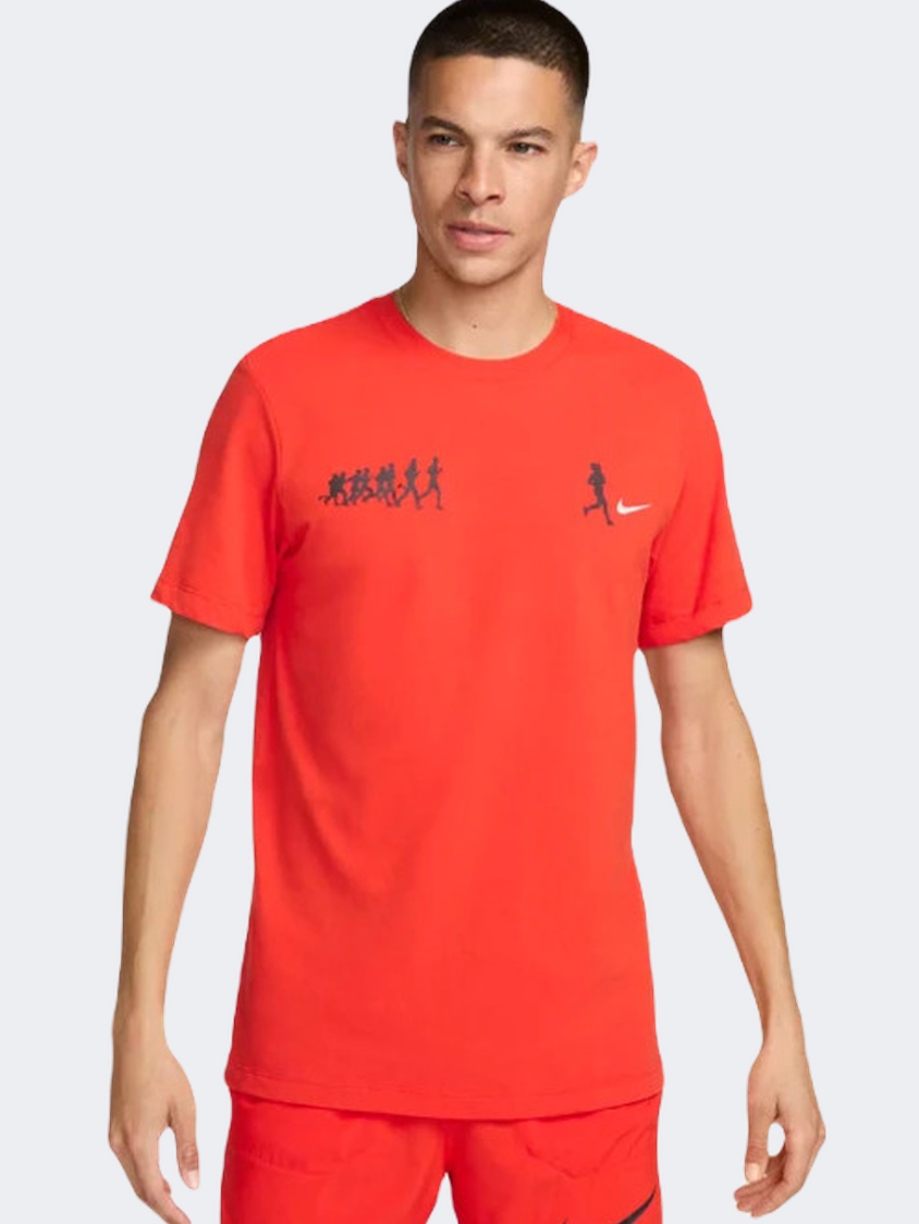 nike running t shirt red