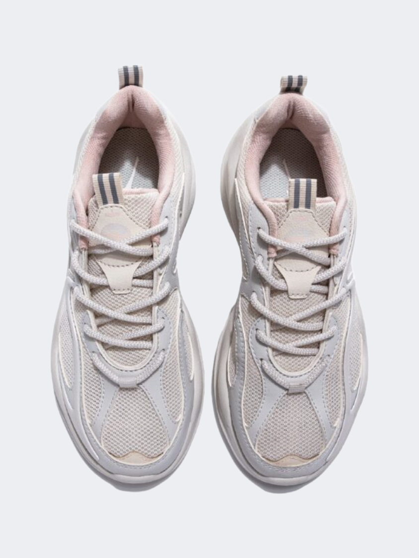 Erke Jogging Women Running Shoes Light Grey/Pink