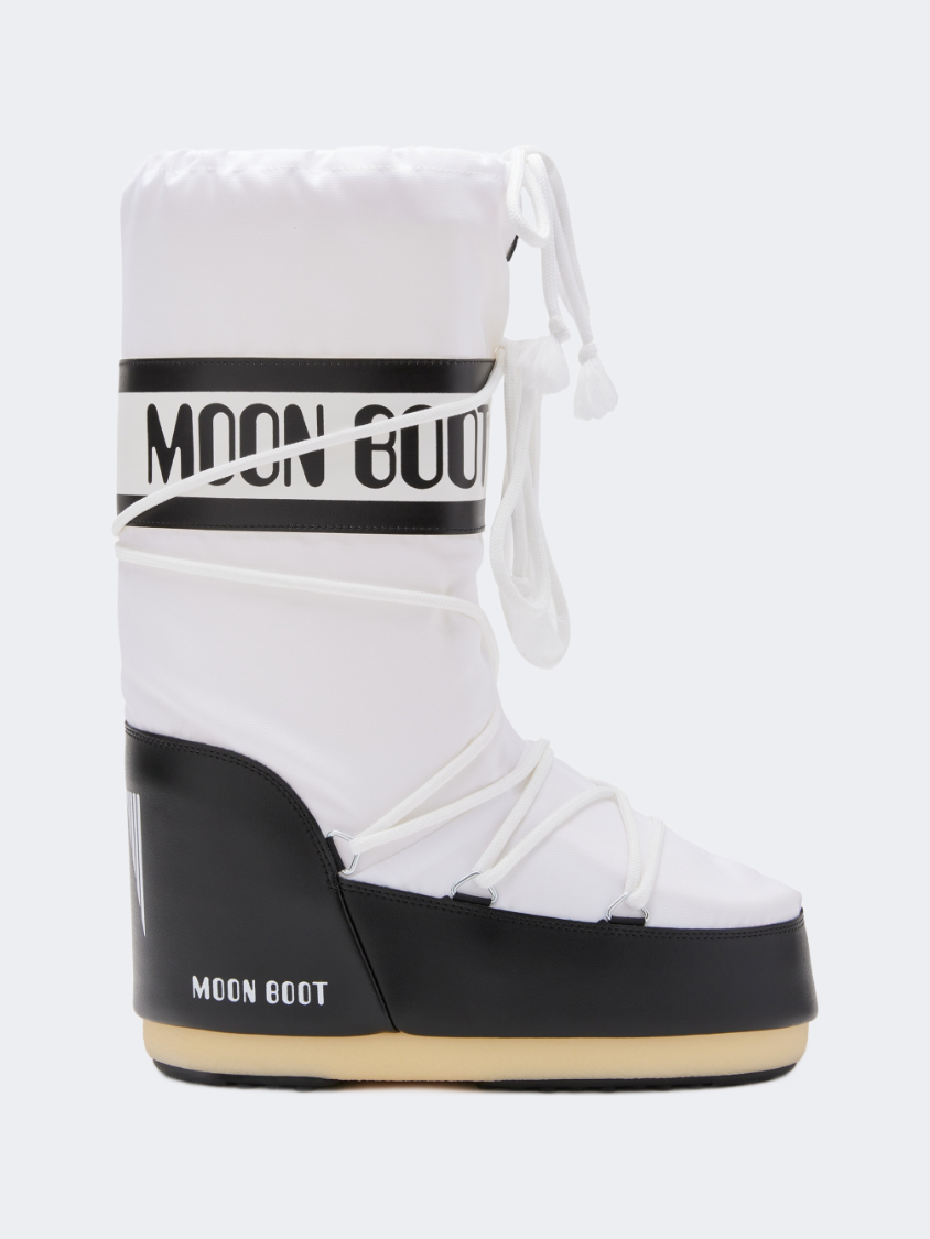 Moonboot Icon Nylon Unisex After Ski Boot Black/White