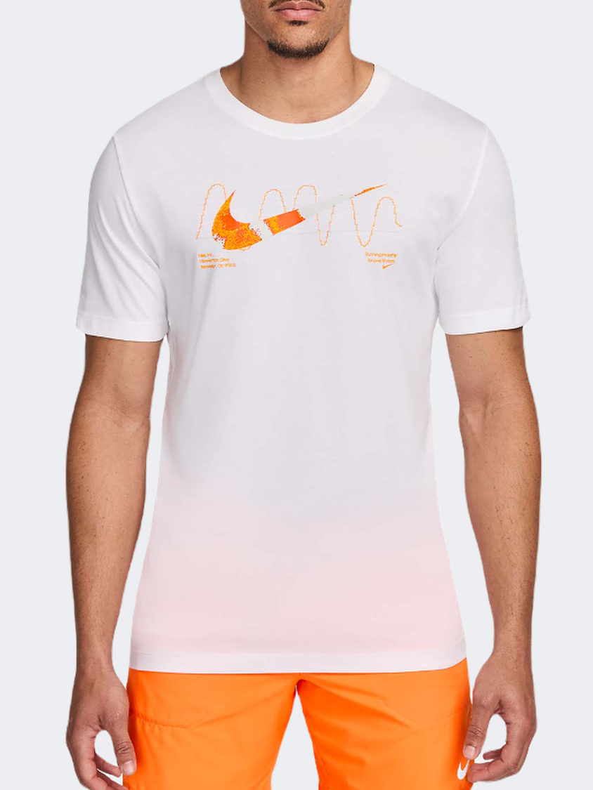 white orange nike shirt