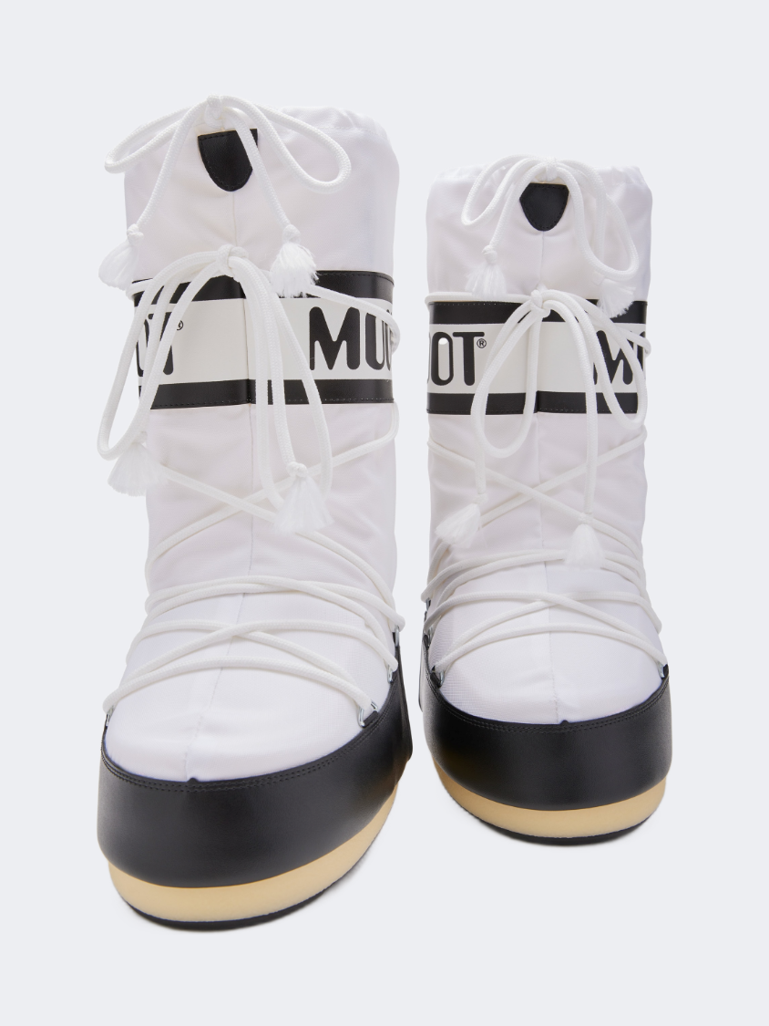 Moonboot Icon Nylon Unisex After Ski Boot Black/White