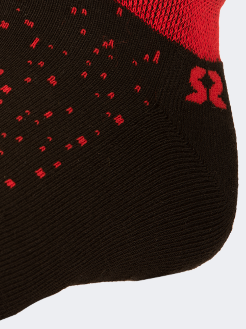 Socksette Ankle Half Cushion Unisex Lifestyle Sock Black/Red
