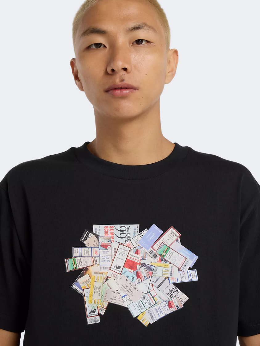 New Balance Athletics Ticket Men Lifestyle T-Shirt Black