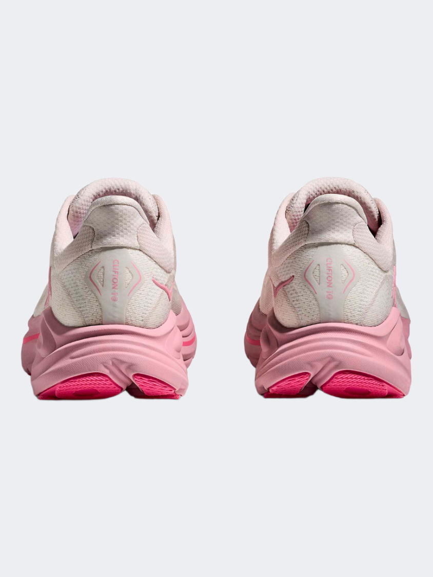 Hoka Clifton 10 Gs-Girls Running Shoes Rose Cream