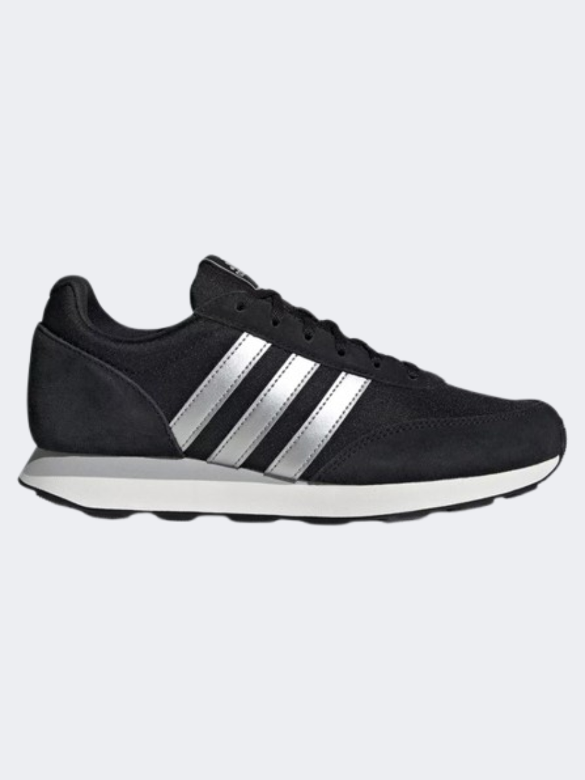 Adidas Run 60S Women Sportswear Shoes Black/Silver/White