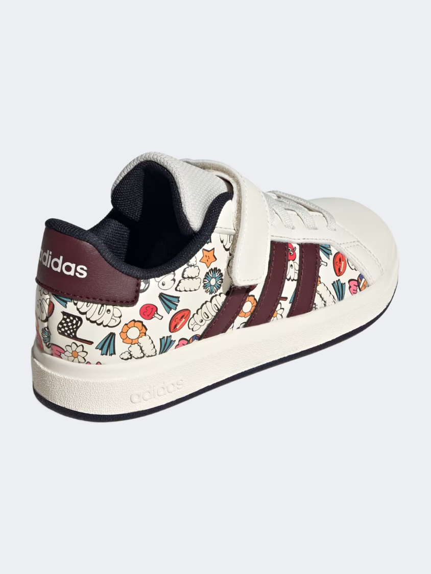 Adidas Grand Court 2 Ps-Girls Sportswear Shoes Cloud White/Ruby/Ink