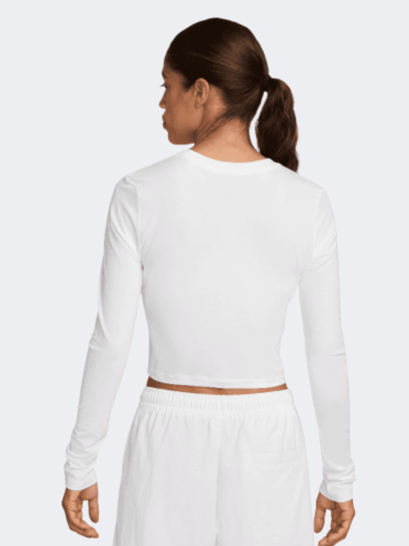 Nike Sportswear Chill Knit Women Lifestyle Long Sleeve White/Black