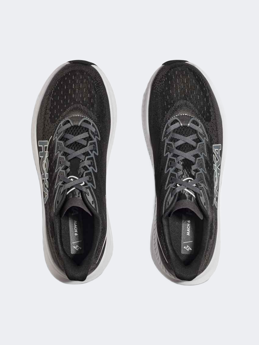Hoka Mach 6 Women Running Shoes Black/White