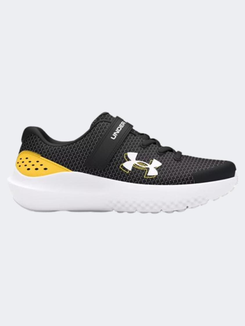 Under Armour Bps Surge Ac Ps-Boys Running Shoes Black/Taxi/White