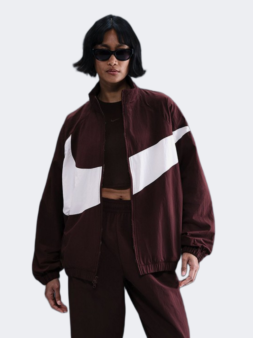 burgundy nike jacket womens