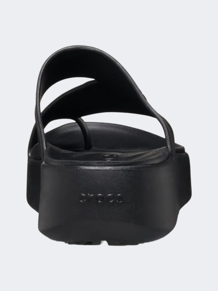 Crocs Getaway Platform Toe Loop Women Lifestyle Slippers Black