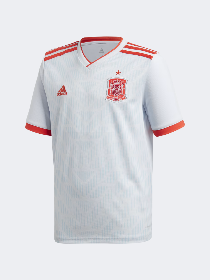 Adidas Spain Away Jersey 2012 Men Football T-Shirt Halo Blue/Bright Red