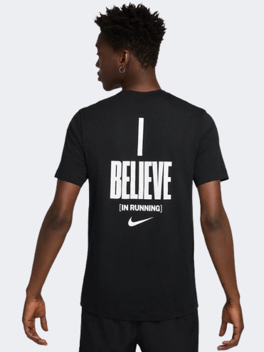 Nike I Believe Men Running T-Shirt Black/White