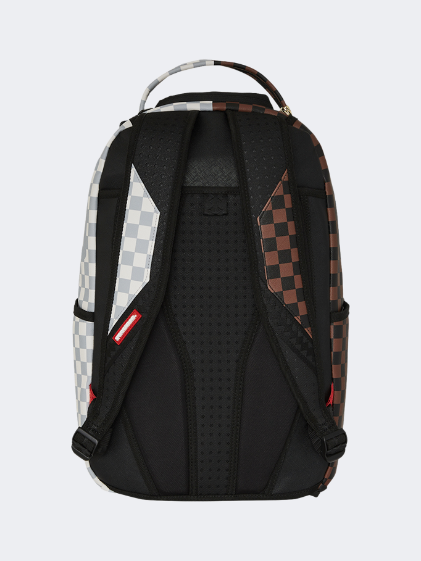 Spray Ground Split Check Unisex Lifestyle Backpack Brown/Cream