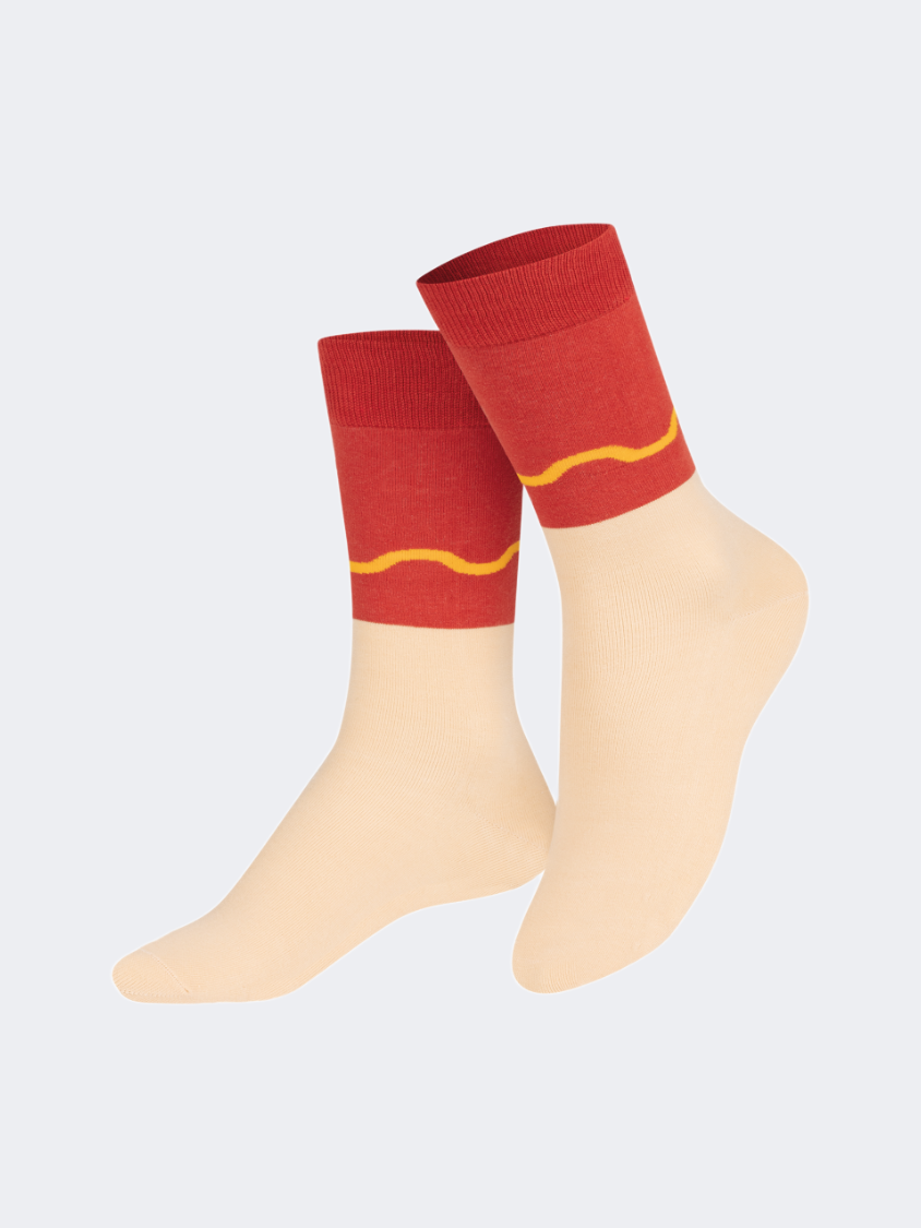Eat My Socks Hot Dog Kids-Unisex Lifestyle Sock Multicolor