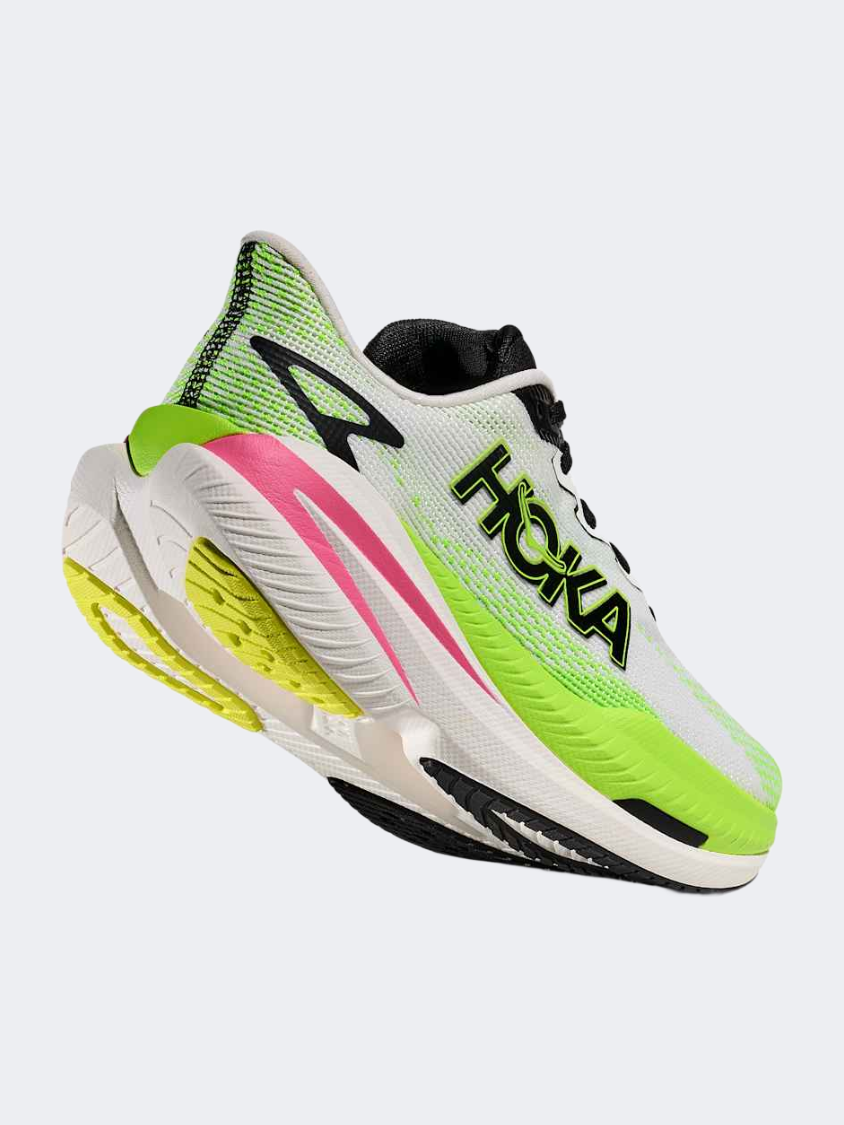 Hoka Mach X 3 Women Running Shoes White/Neon Lime