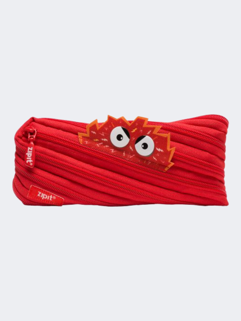 Zipit Talking Monstar Pouch Clip Strip Back To School Pencil Case Red