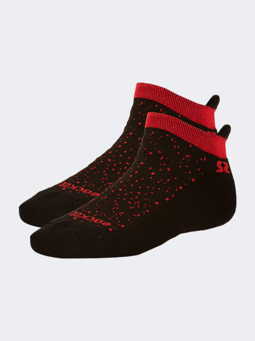 Socksette Ankle Half Cushion Unisex Lifestyle Sock Black/Red