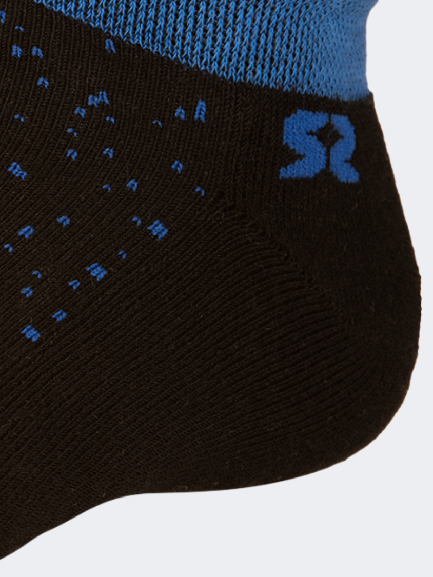 Socksette Ankle Half Cushion Unisex Lifestyle Sock Black/Blue