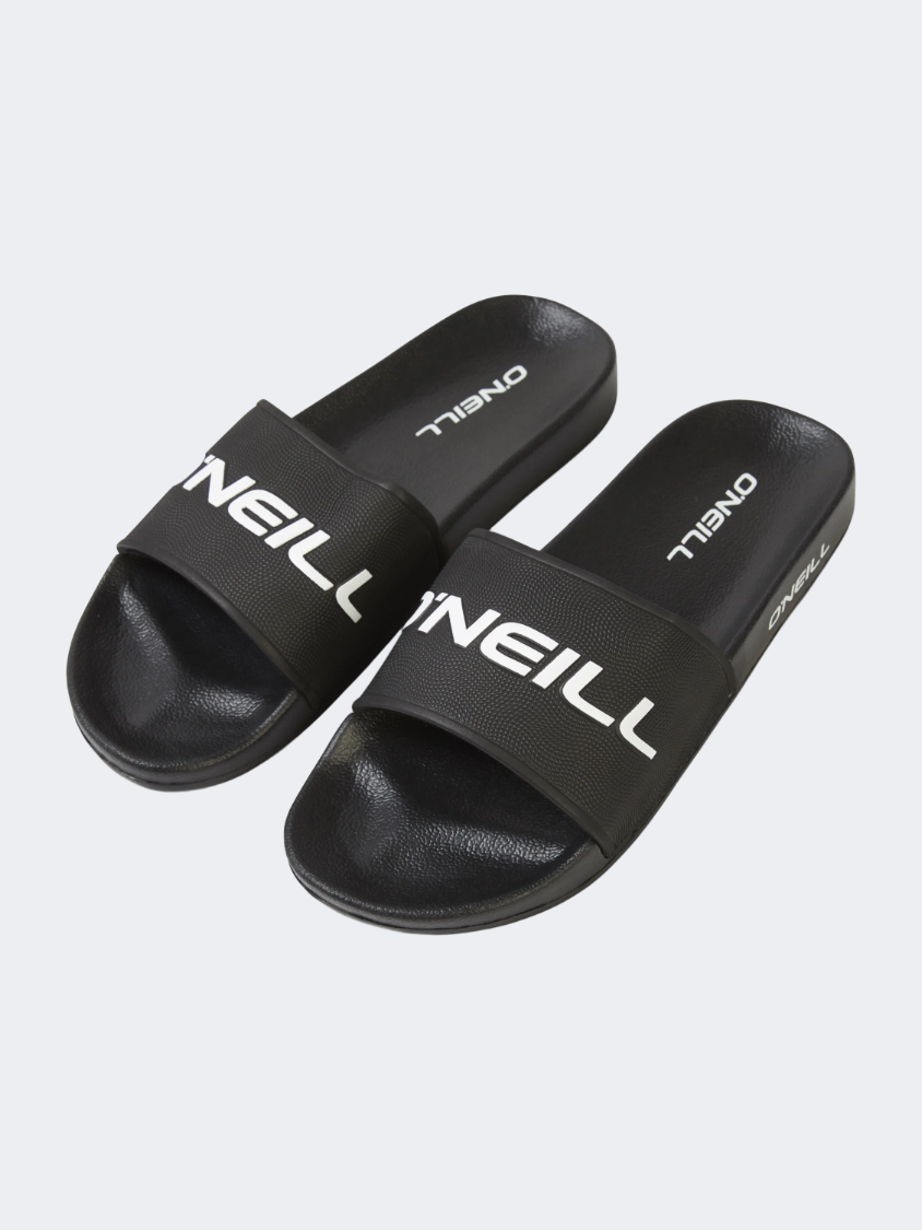 Oneill Logo Boys Beach Slippers Black