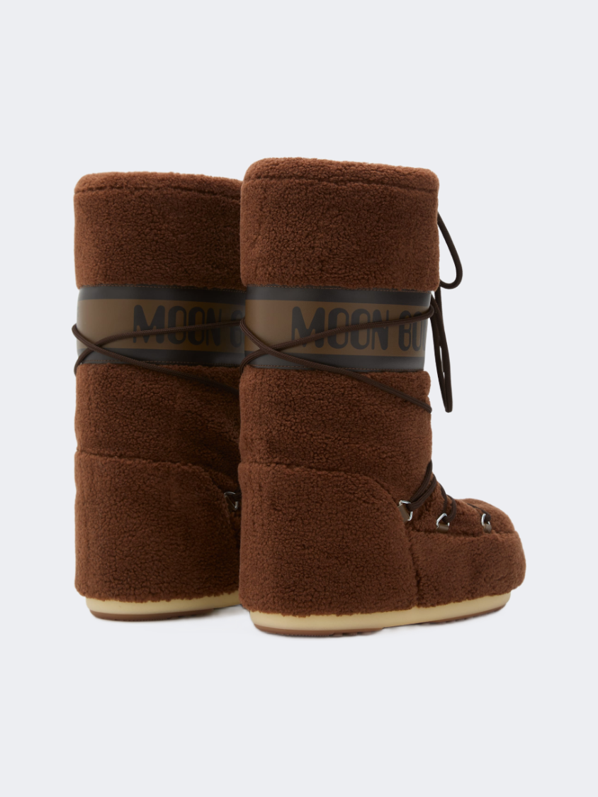 Moonboot Icon Fleece Unisex After Ski Boot Brown