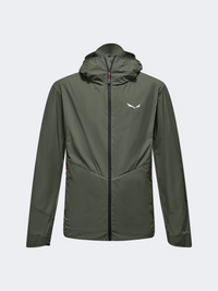 Salewa Pedroc Wind Hooded Men Hiking Jacket Faded Green