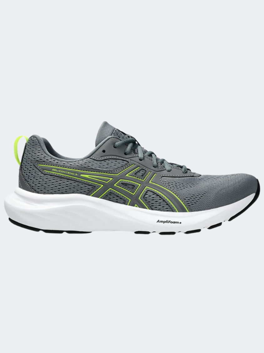 Asics Gel Contend 9 Men Running Shoes Steel Grey Yellow MikeSport Lebanon