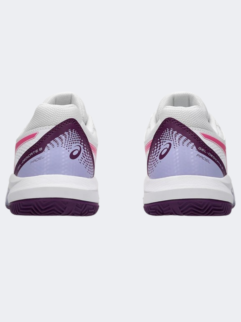 Asics Gel Dedicate 8 Women Running Shoes White/Dragon Fruit