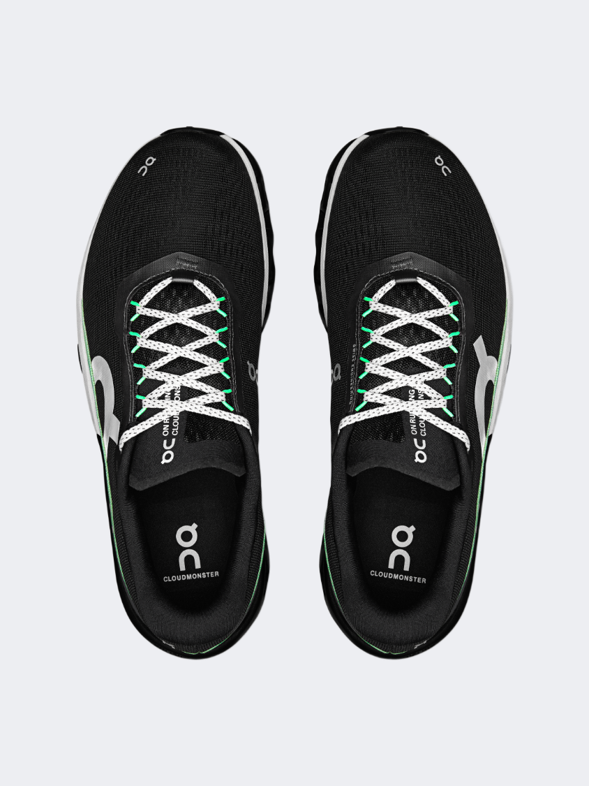 On Cloudmonster 2 Men Running Shoes Black/Glacier