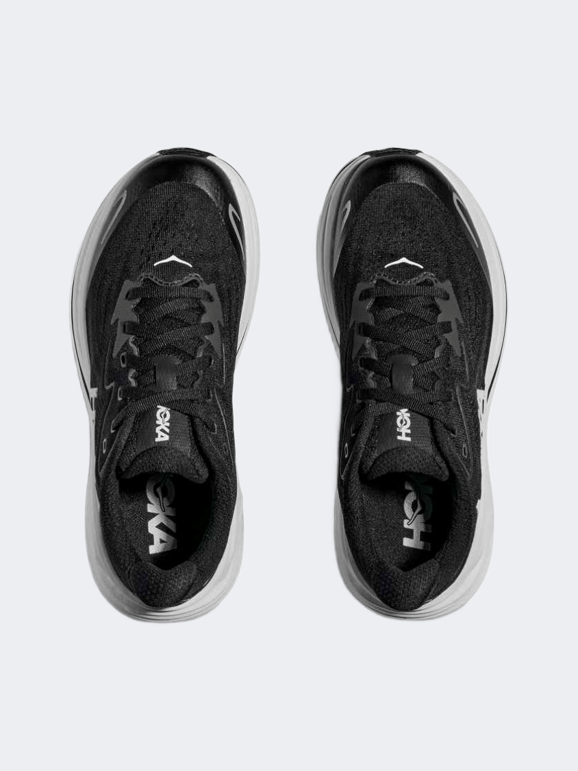 Hoka Clifton 10 Gs-Boys Running Shoes Black/White