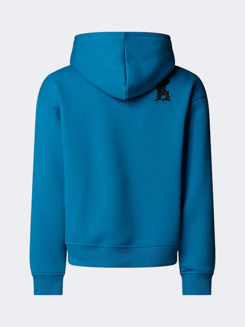 The North Face Oversized Graphic Boys Lifestyle Hoody Dusk Blue