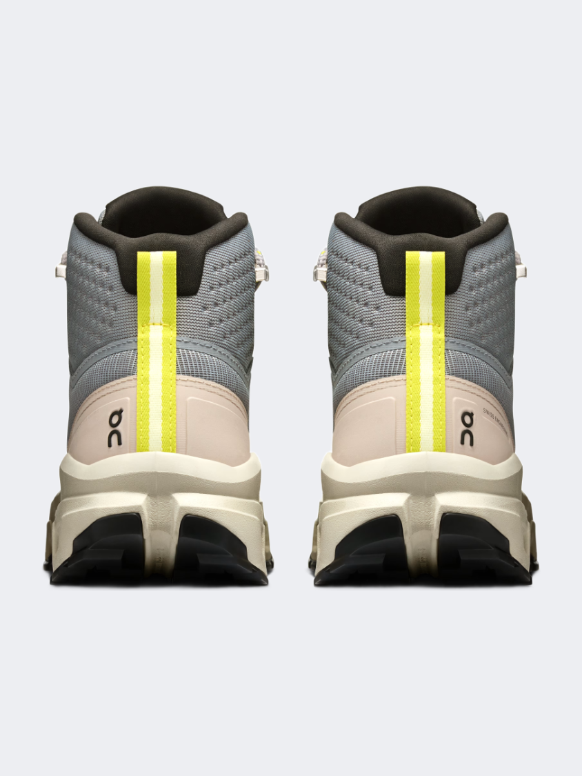 On Cloudrock Mid Wp 1 Women Hiking Shoes Alloy/Ice